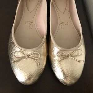 Gold Ballet Flats
